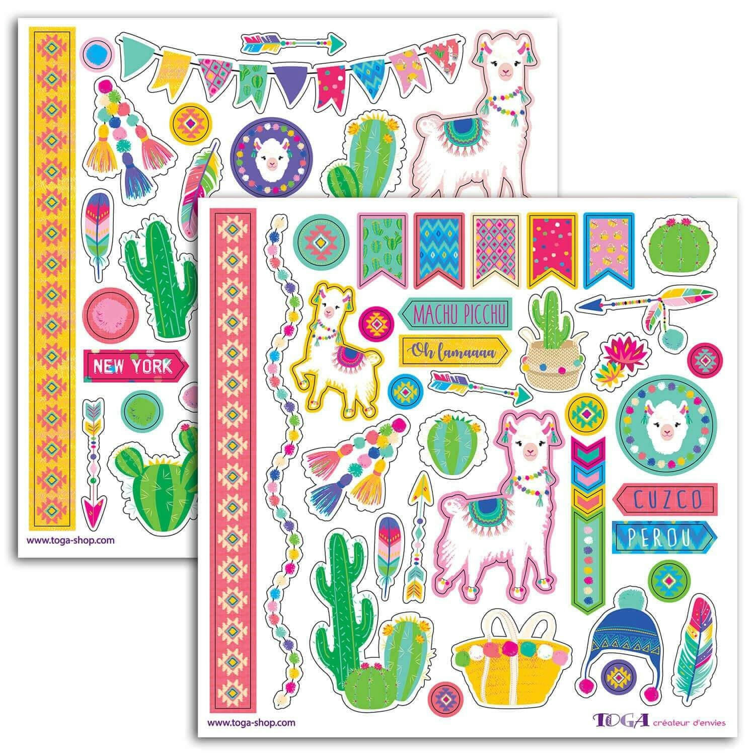 - Lot de 74 stickers oh lama
