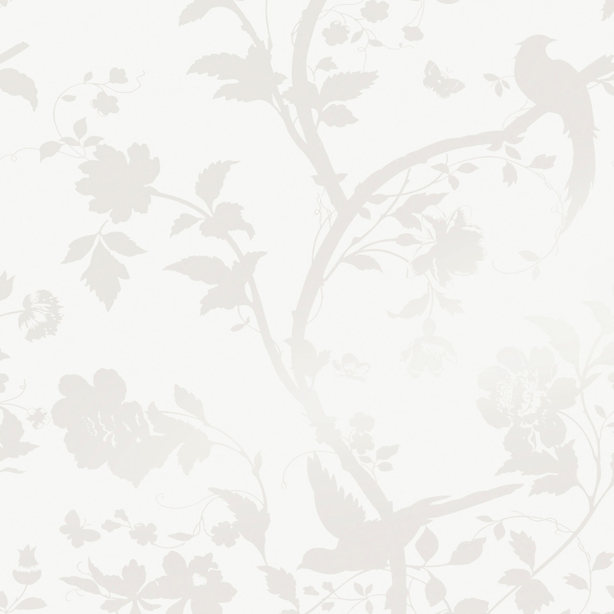 Laura Ashley Vliesbehang - Oriental Garden Pearlescent White - 10mx52cm