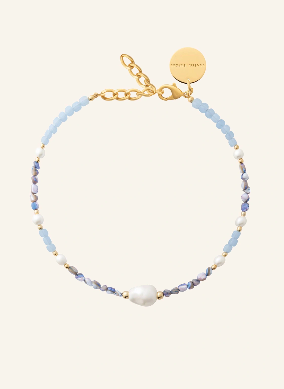 VANESSA BARONI Halsketten SHORE NECKLACE BLUE by GLAMBOU