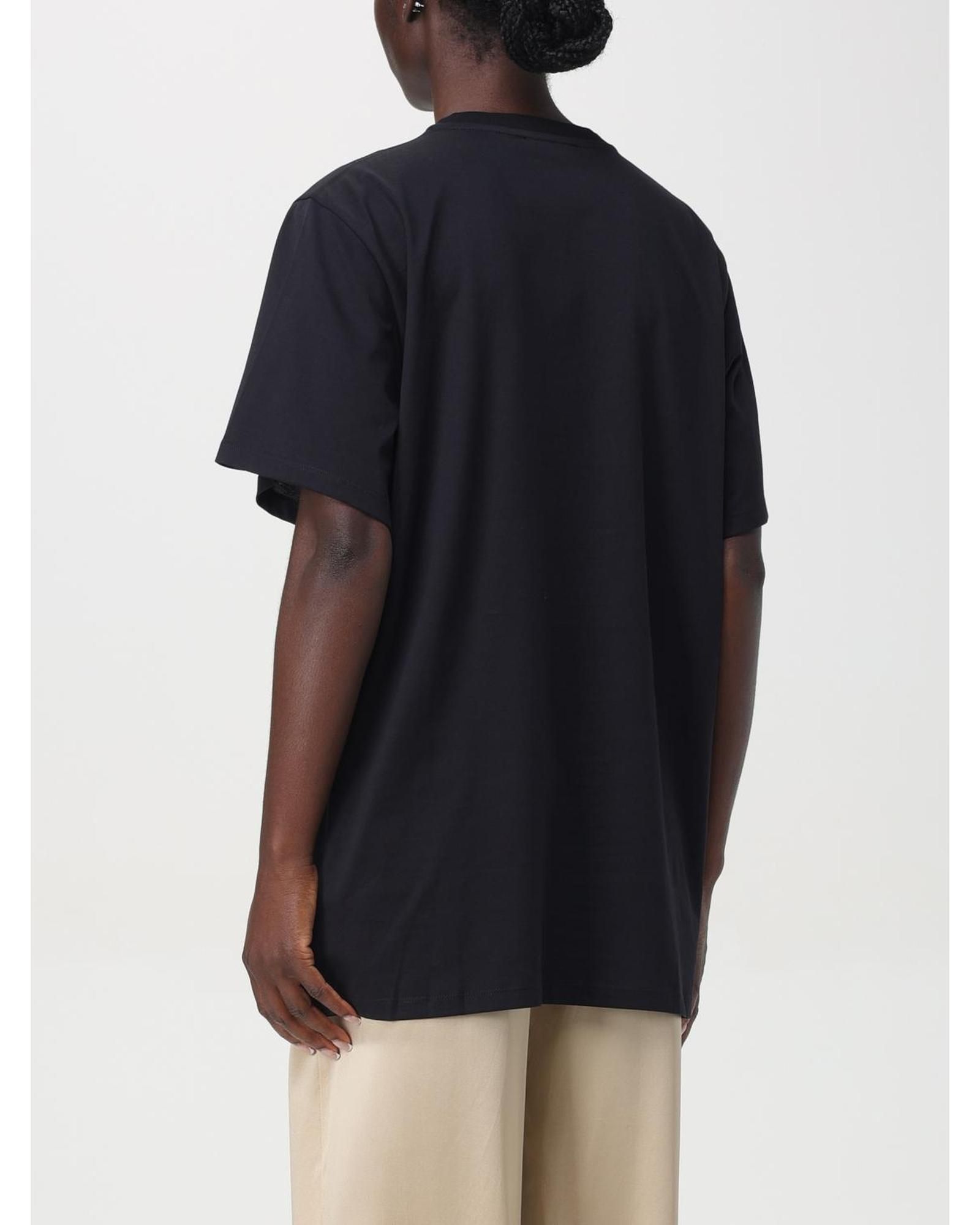 Max Mara MM Logo Short Sleeve Tee Wo - Black T-Shirts