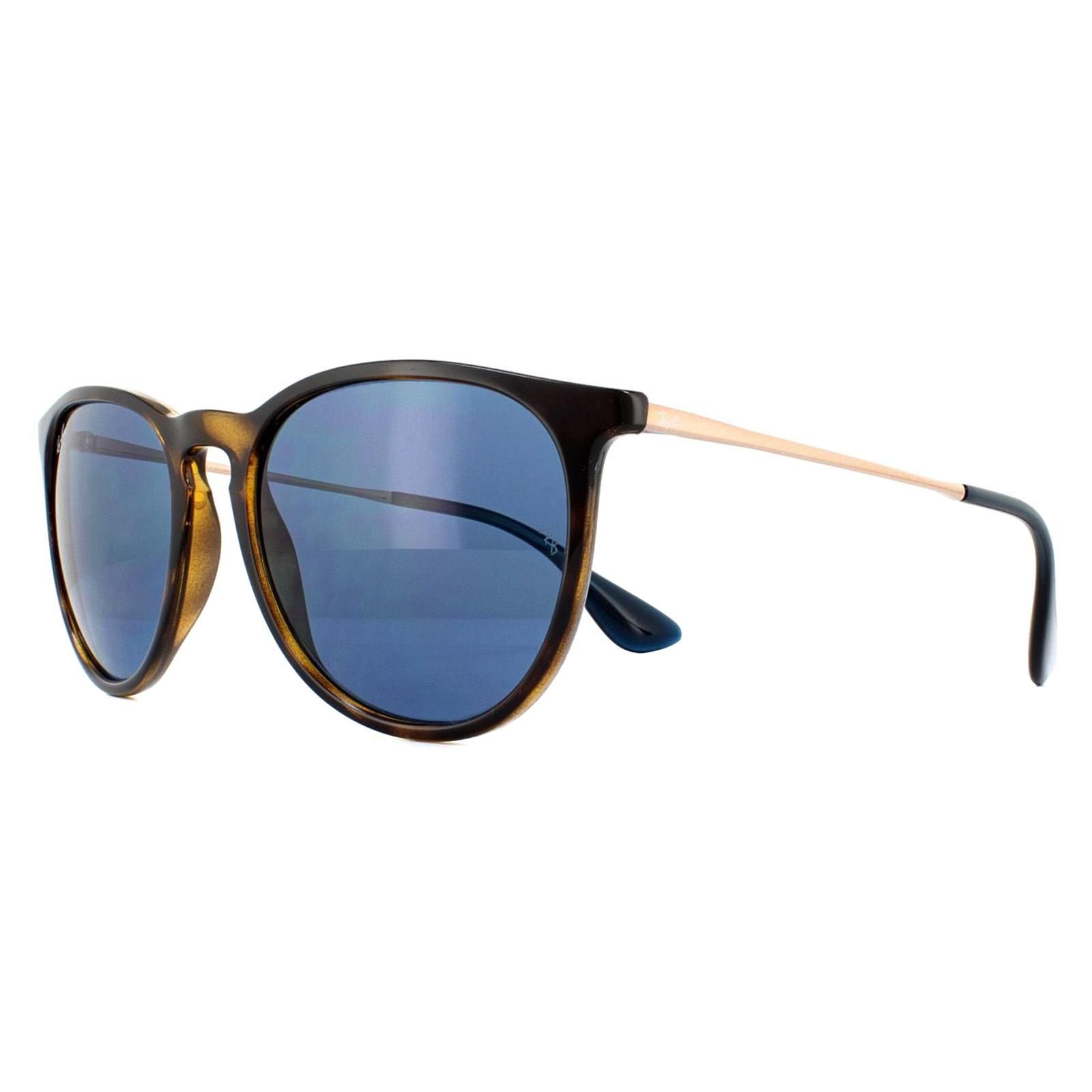 Ray-Ban Round Havana Dark Blue Erika 4171 Sunglasses