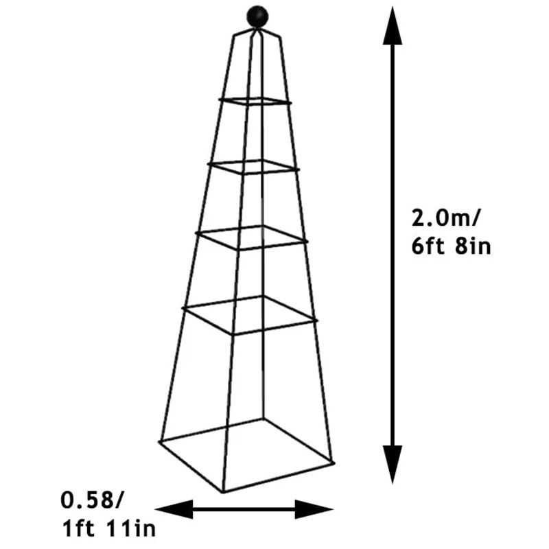 Spaljé Pyramid Wire Obelisks rost, large