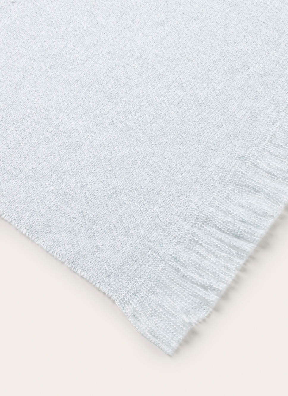 PLAID EN TISSÉ EFFET GRANITÉ UNI BLEU