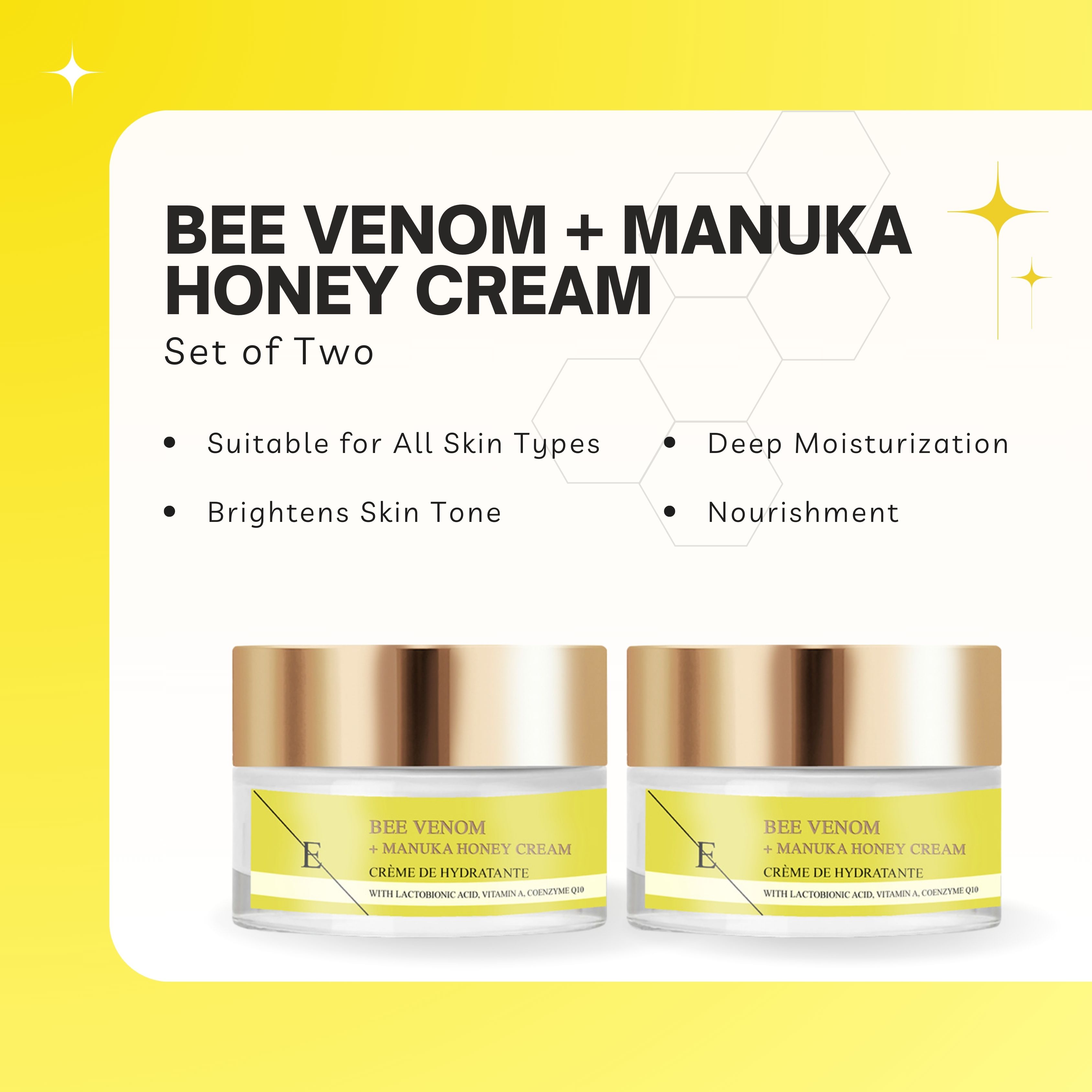 Erth Skin London Bee Venom   Manuka Honey Cream 50ml x 2