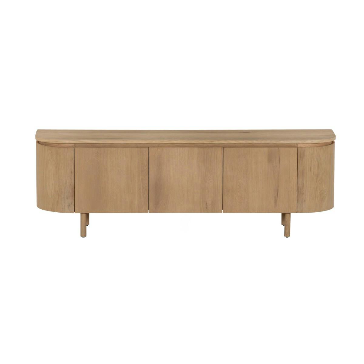 Meuble TV moderne en chêne clair 3 portes LOREN