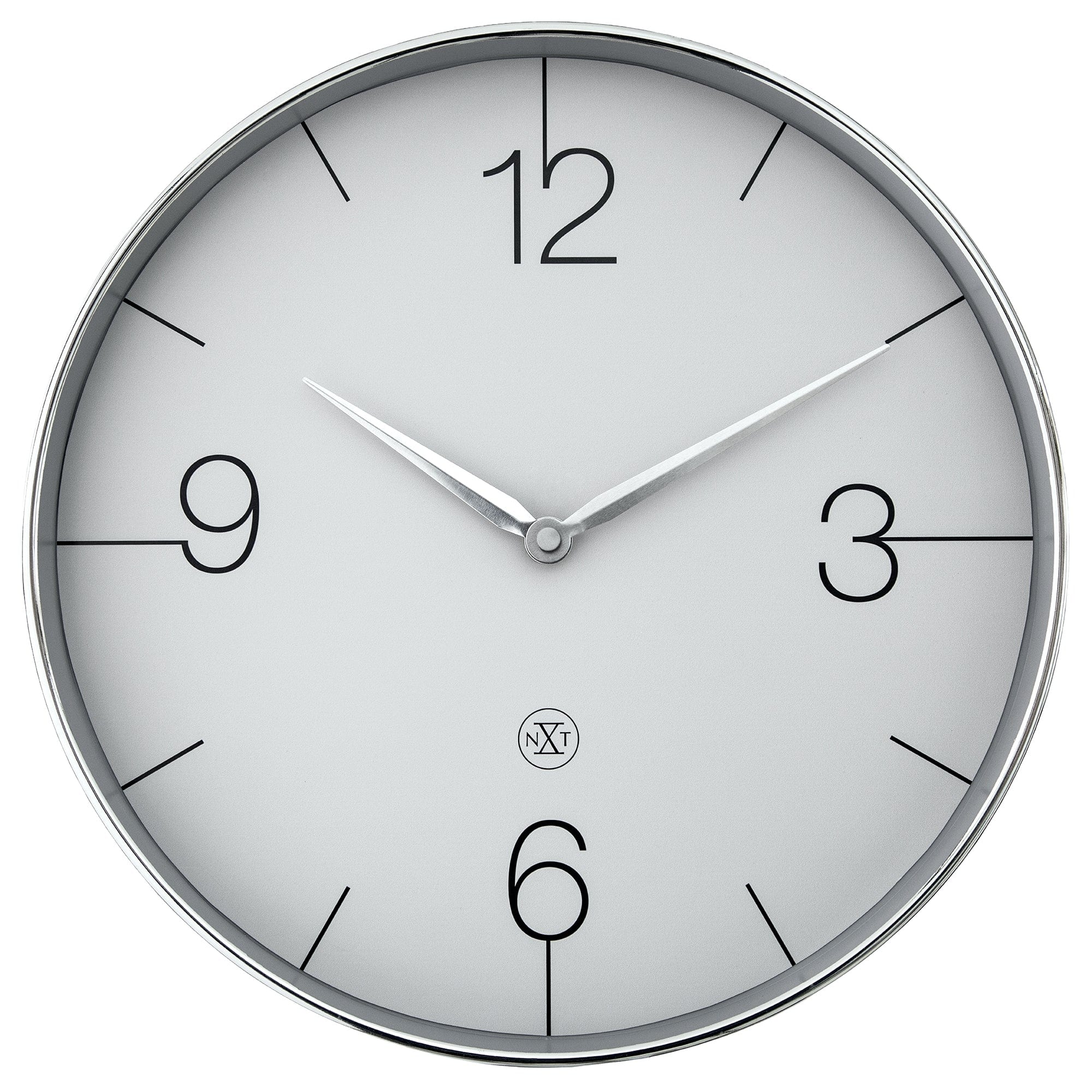 NeXtime - Wandklok 30,5cm-Stil-Chroom Groen-Plastic-nXt 'Finesse'