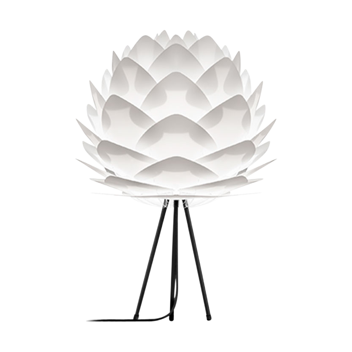 Umage Silvia Medium tafellamp white - met tripod zwart - Ø 50 cm