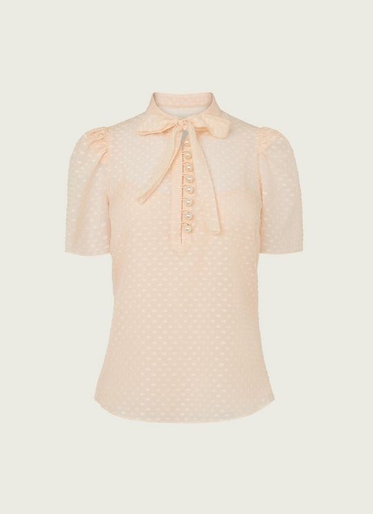 Sina Cream Silk-Cotton Blouse