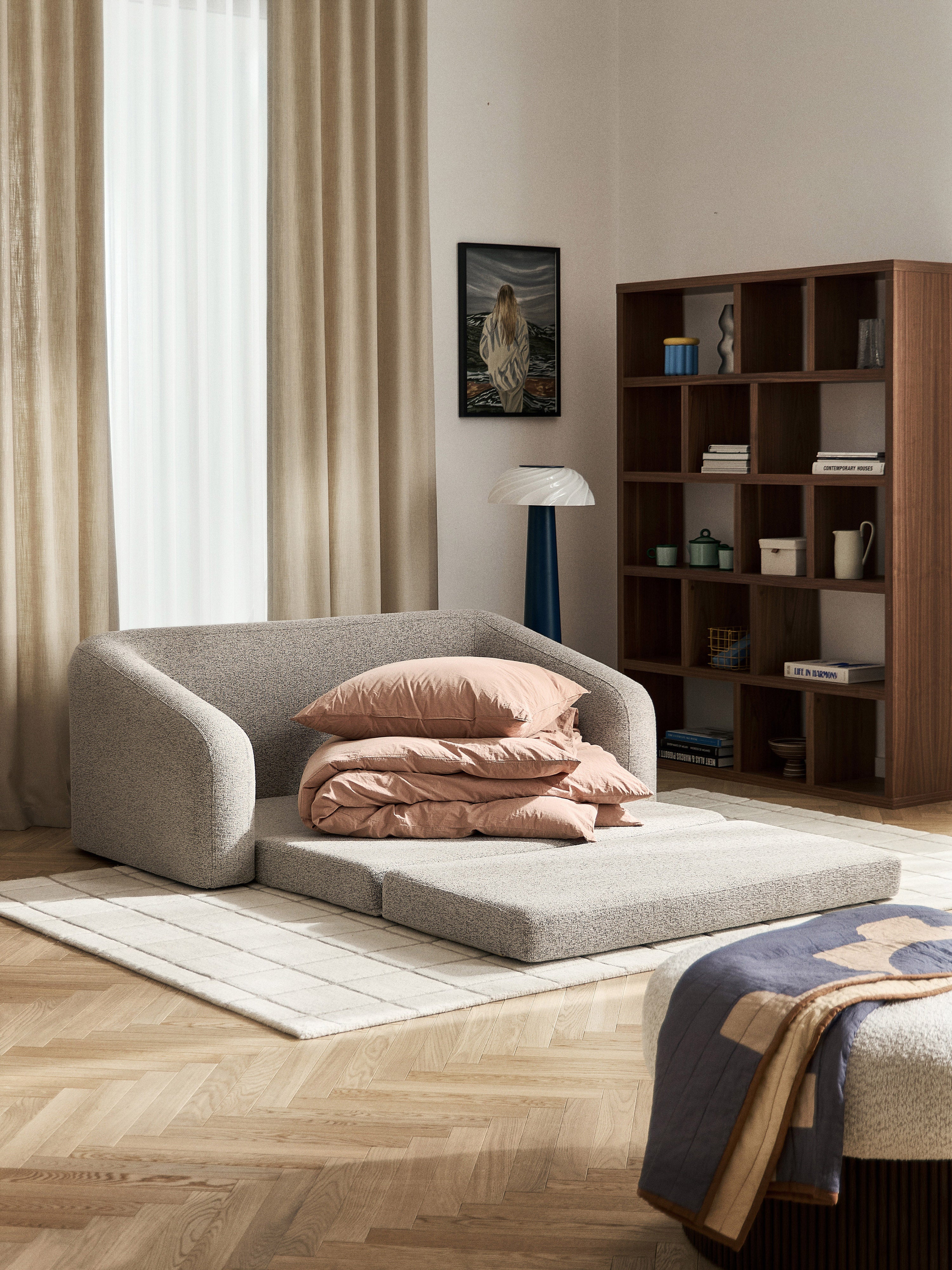 Bouclé-Schlafsofa Eliot (2-Sitzer)