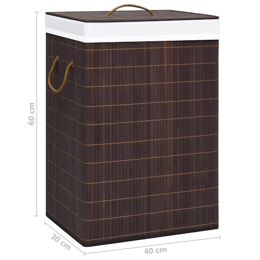 NNEVL Bamboo Laundry Basket Brown 72 L