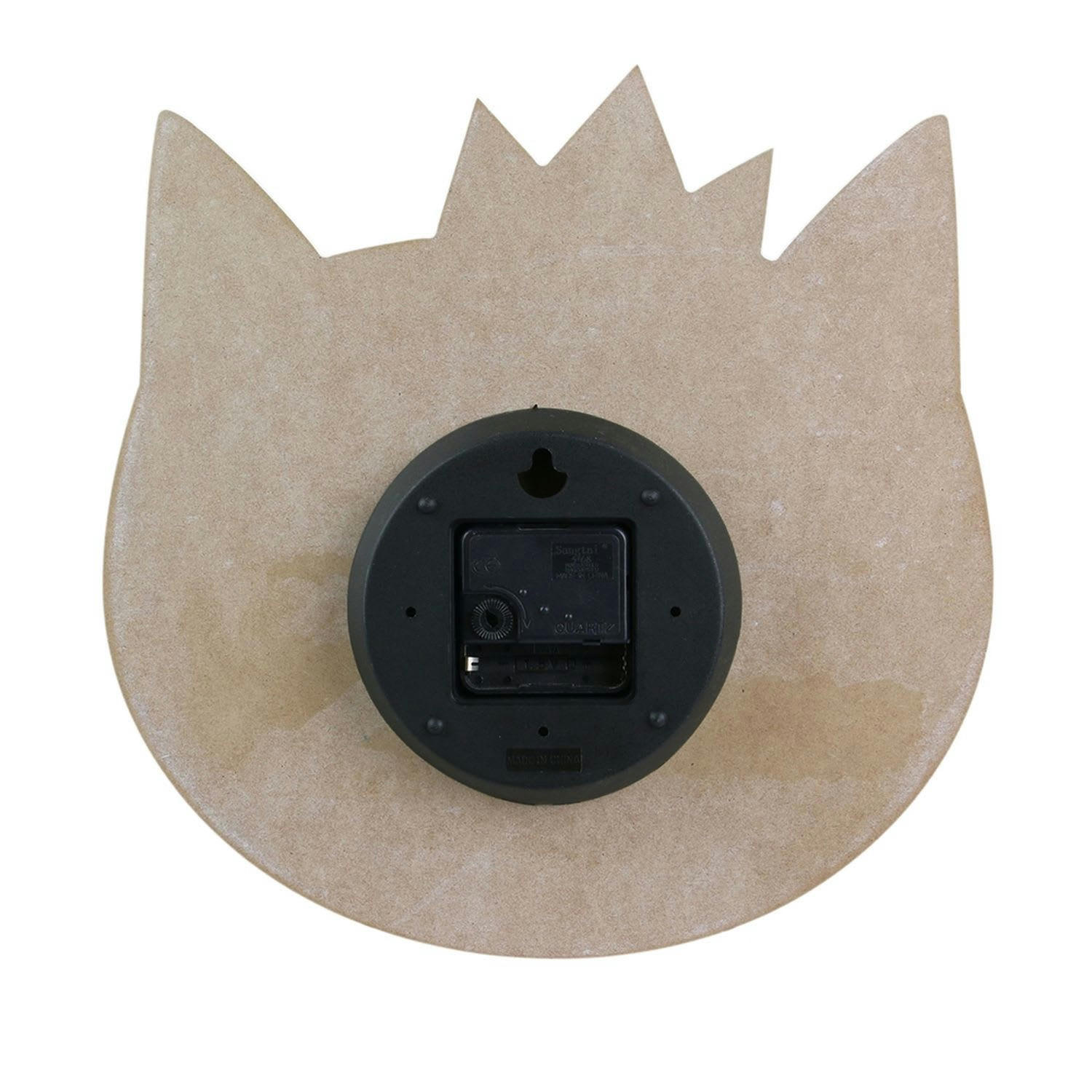 PRINCESSE - Horloge murale enfante chat diam. 30 cm blanc