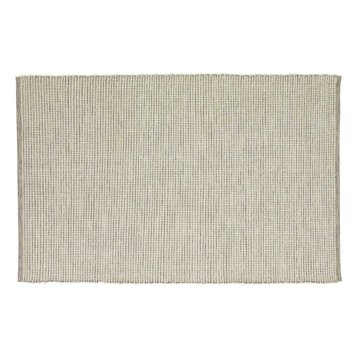 POPPY - Tapis en tissé coton gris et blanc  120x180cm