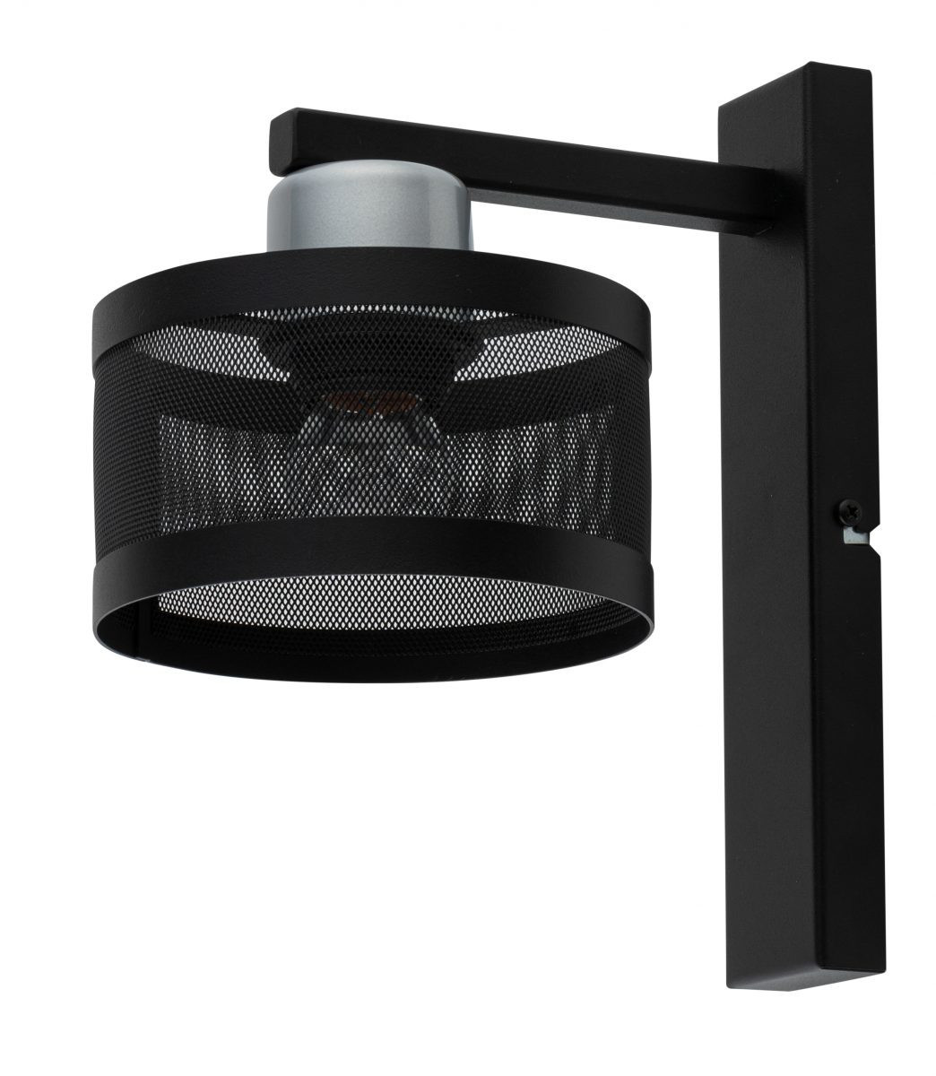 Kinkiet czarno-srebrny Off 1xE27x15W wym:25x15x22cm IP20 Sigma