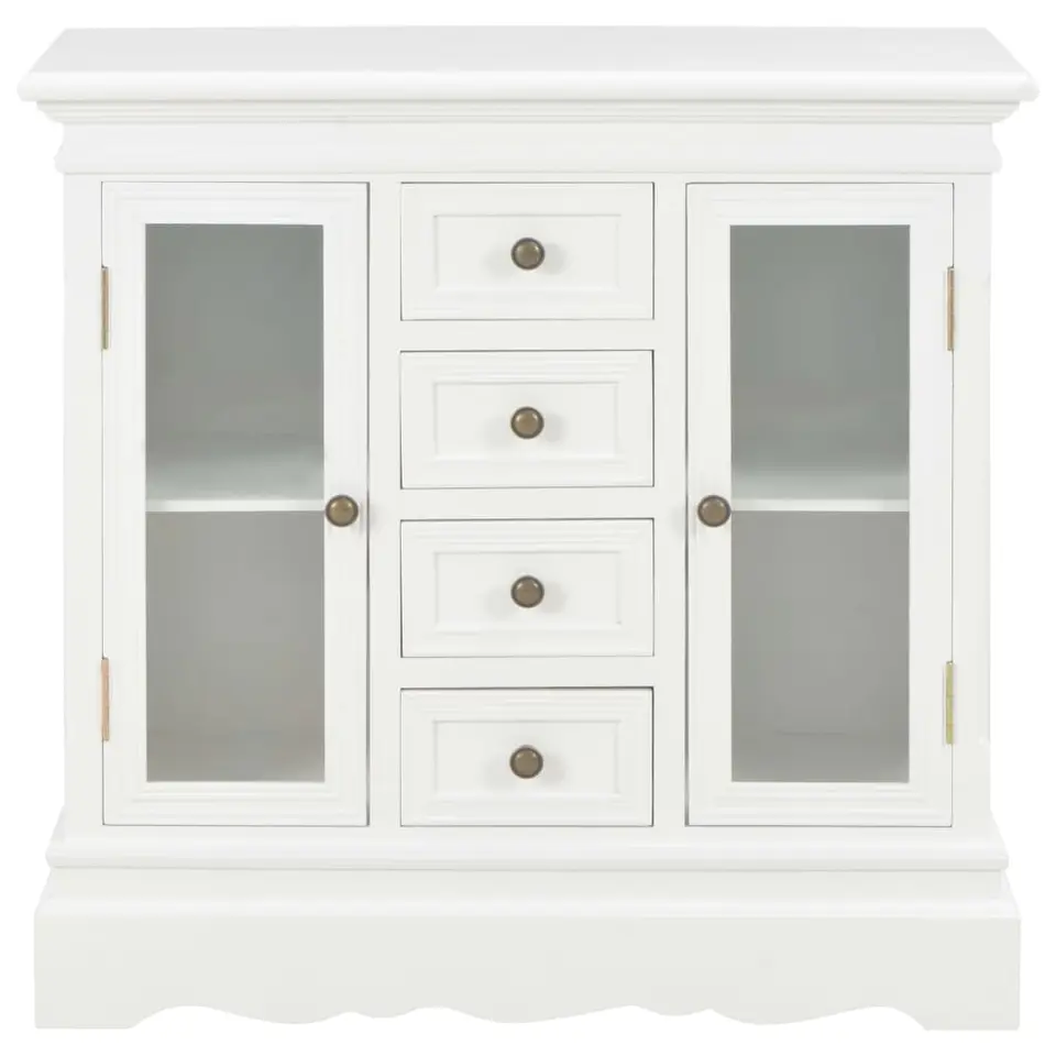 vidaXL - Dressoir - Wit - Grenenhout