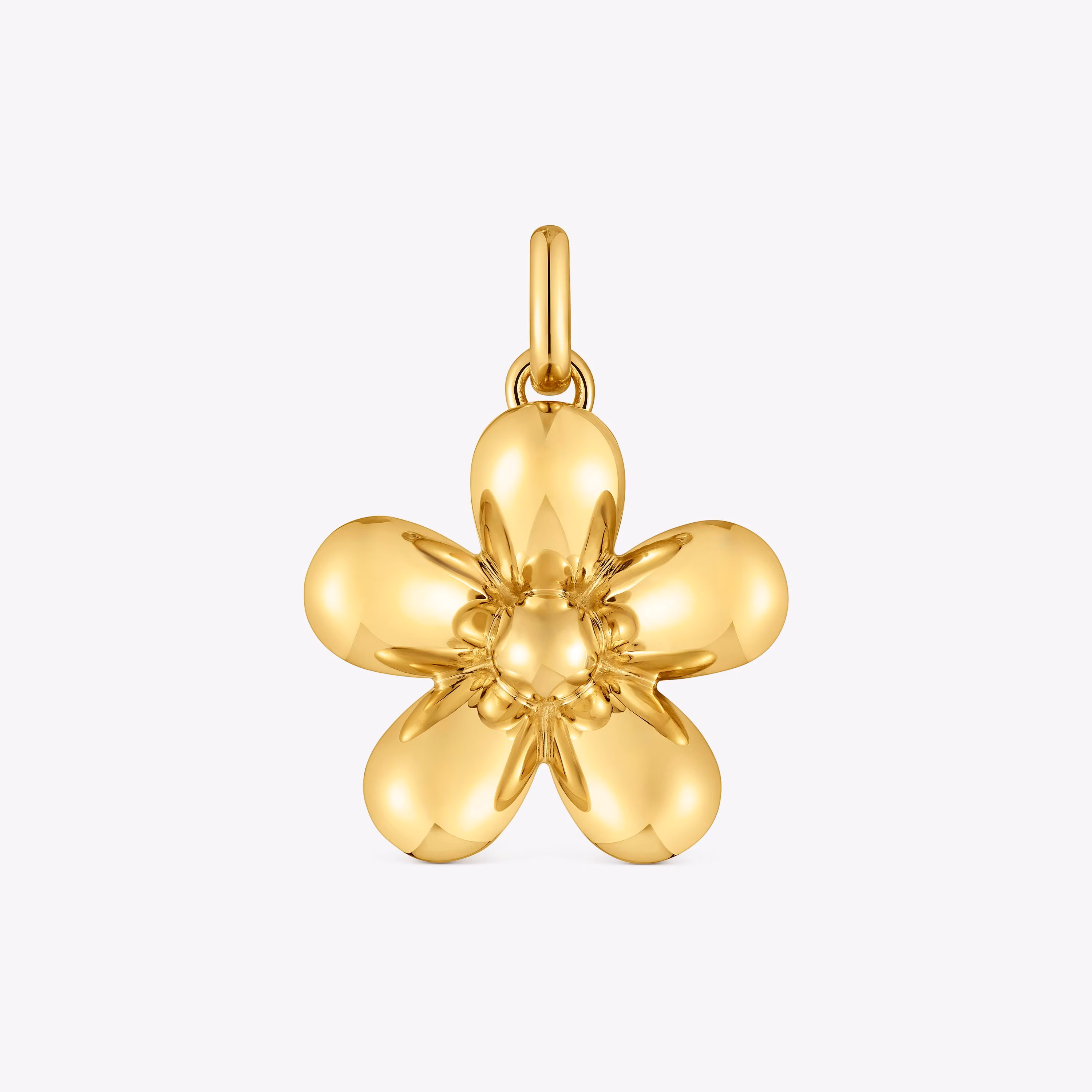 Colgante flor con baño de oro de 18 kt sobre plata Daisy