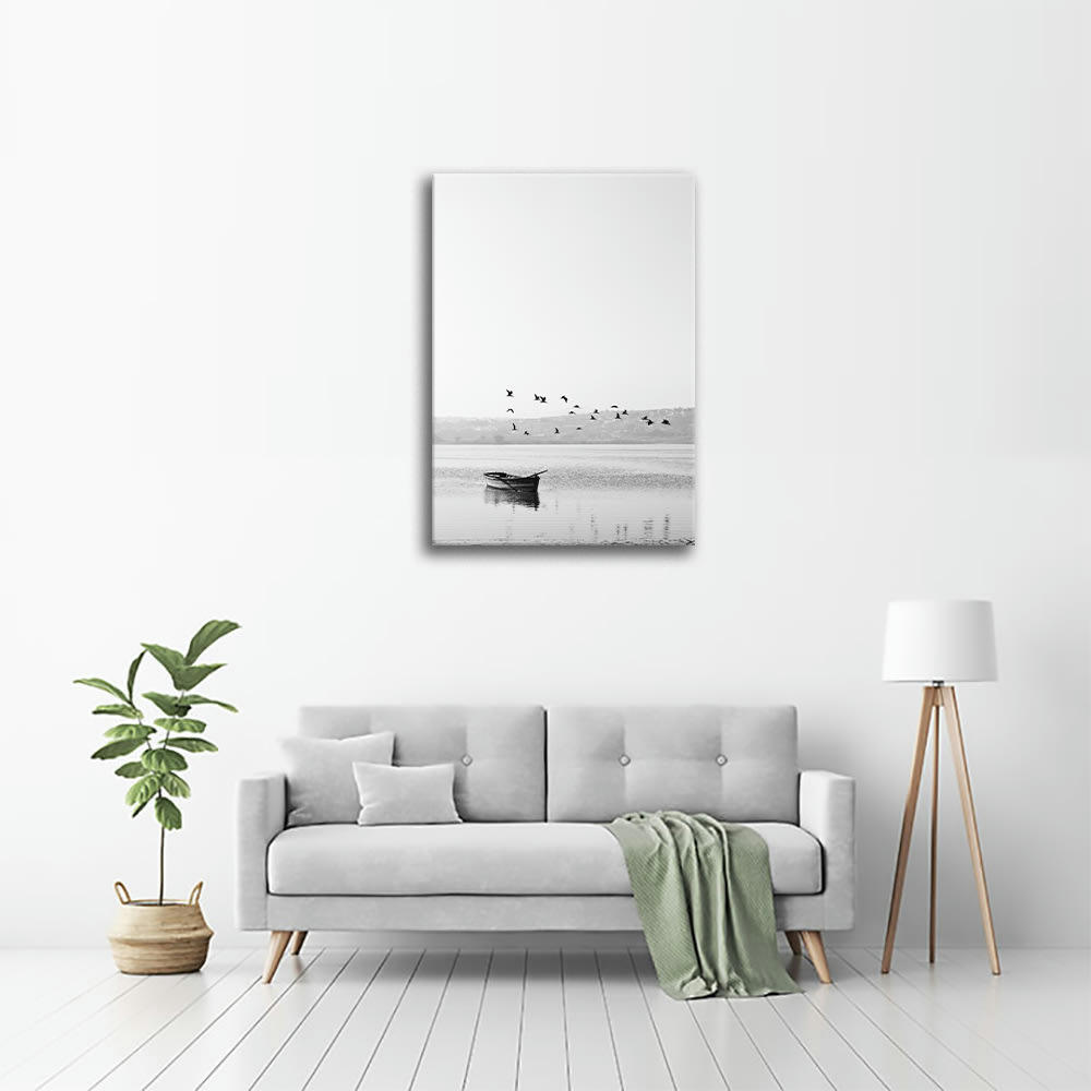 - Tableau impression sur toile la paix du lac 60x90cm