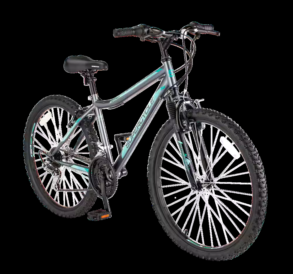 Supercycle Nitro XT Hardtail Mountain Bike,  26-in, Grey/Blue