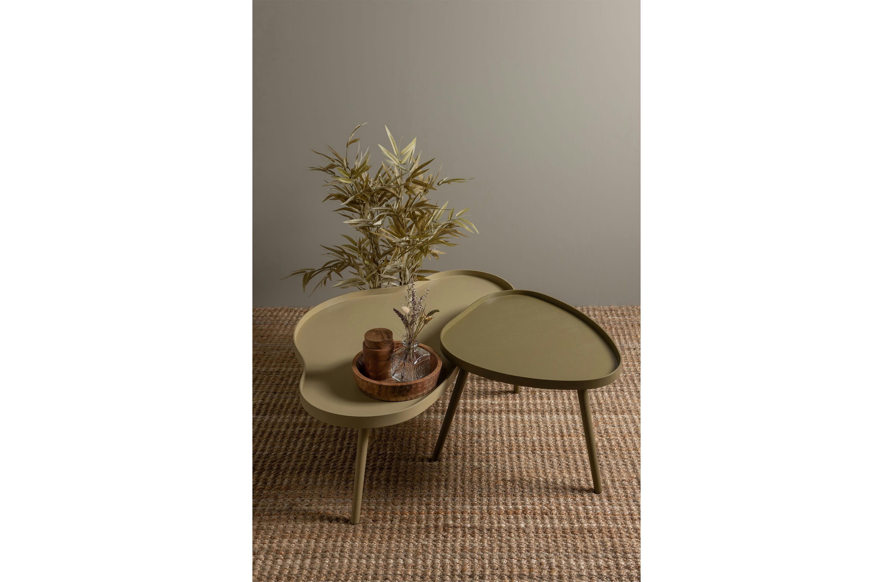 MAE - Table d'appoint en bois organique beige