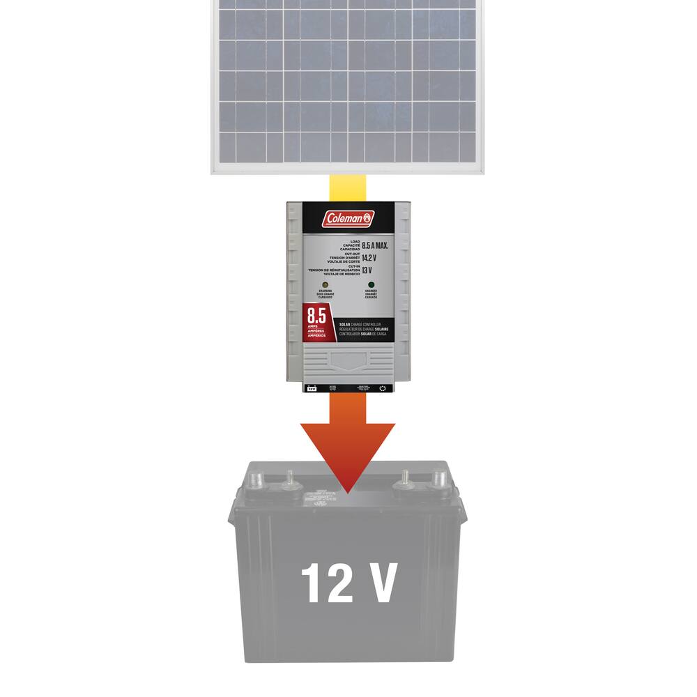 Coleman 8.5A, 12V Digital Solar Panel Charge Controller