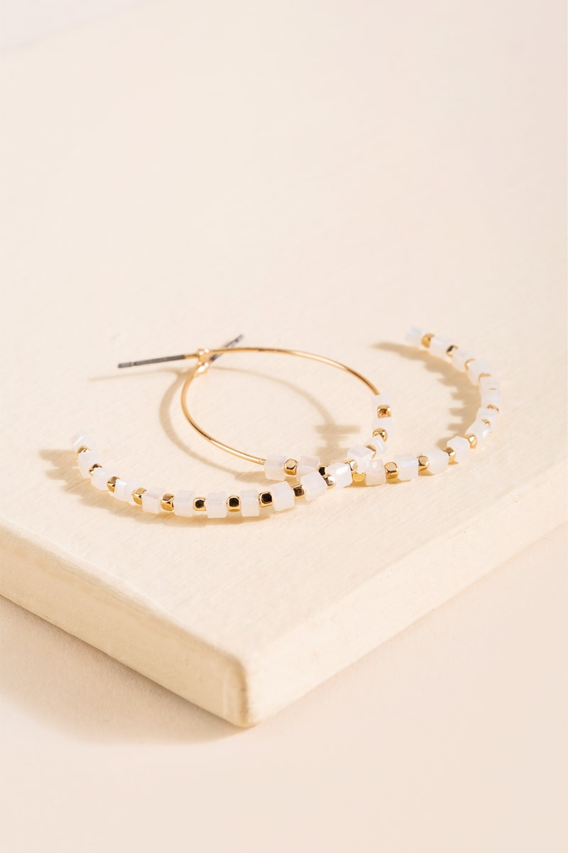 Andy Beaded Hoop Earrings