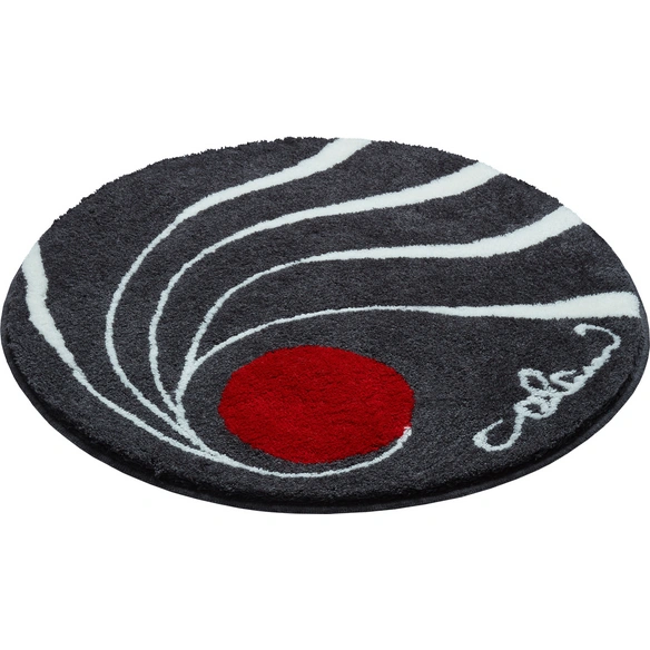 Badematte »Colani 18«, BxL: 80 x 0 cm, anthrazit, aus 100% Polyacryl