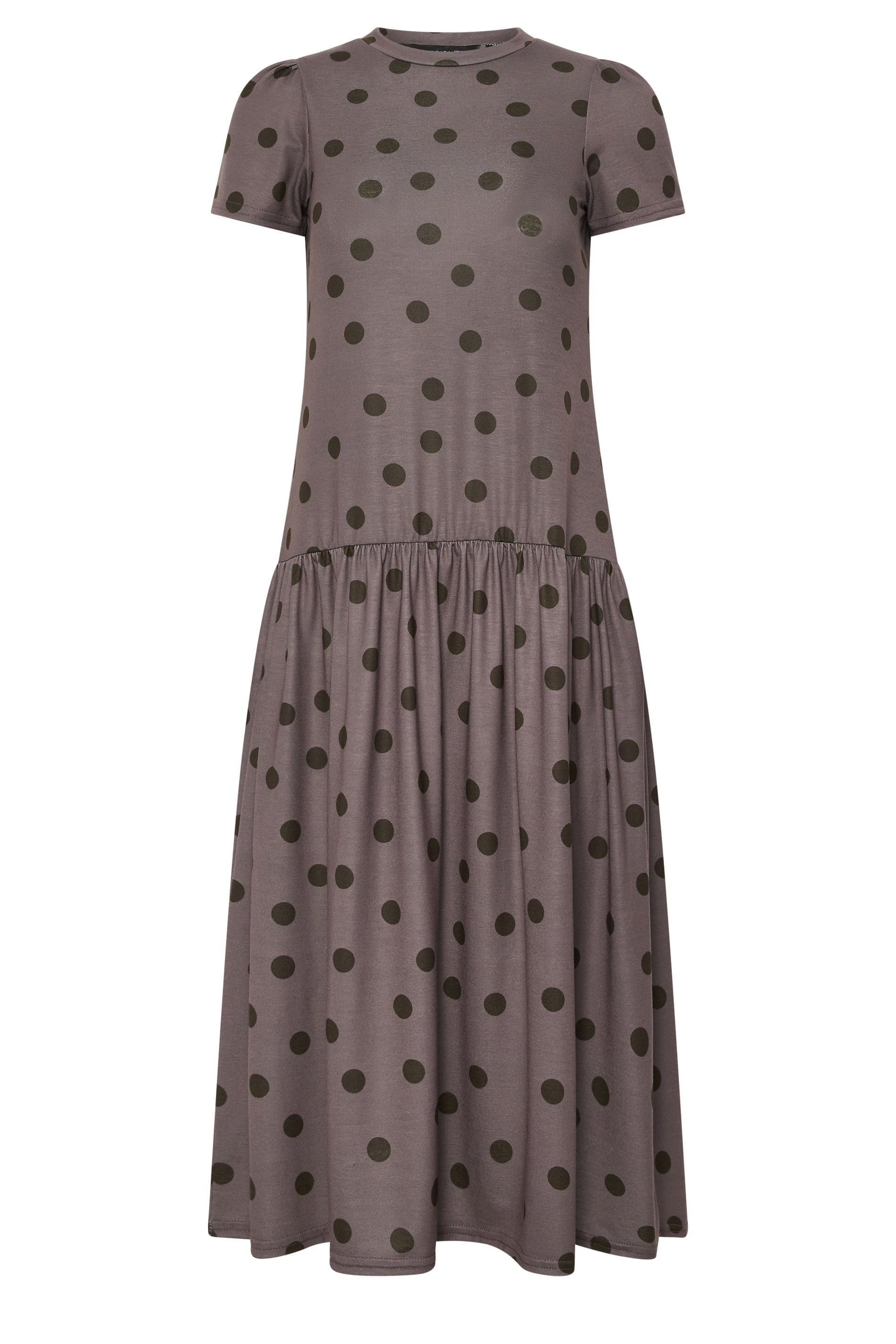 PixieGirl Petite Polka Dot Drop Waist Maxi Dress