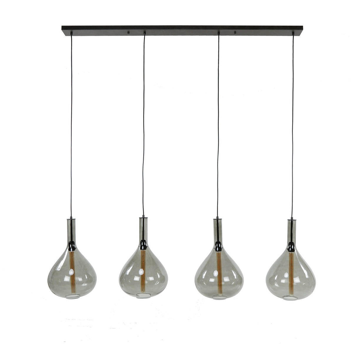 Giga Meubel Hanglamp Drop - Smoke Glas - 4-Lichts - 164x30x150cm
