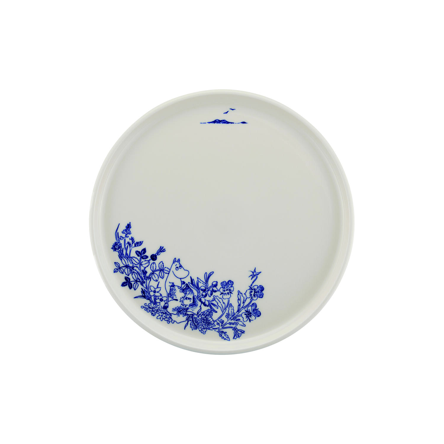 Haru middagstallerken ø 25 cm, hvid/bl&aring;