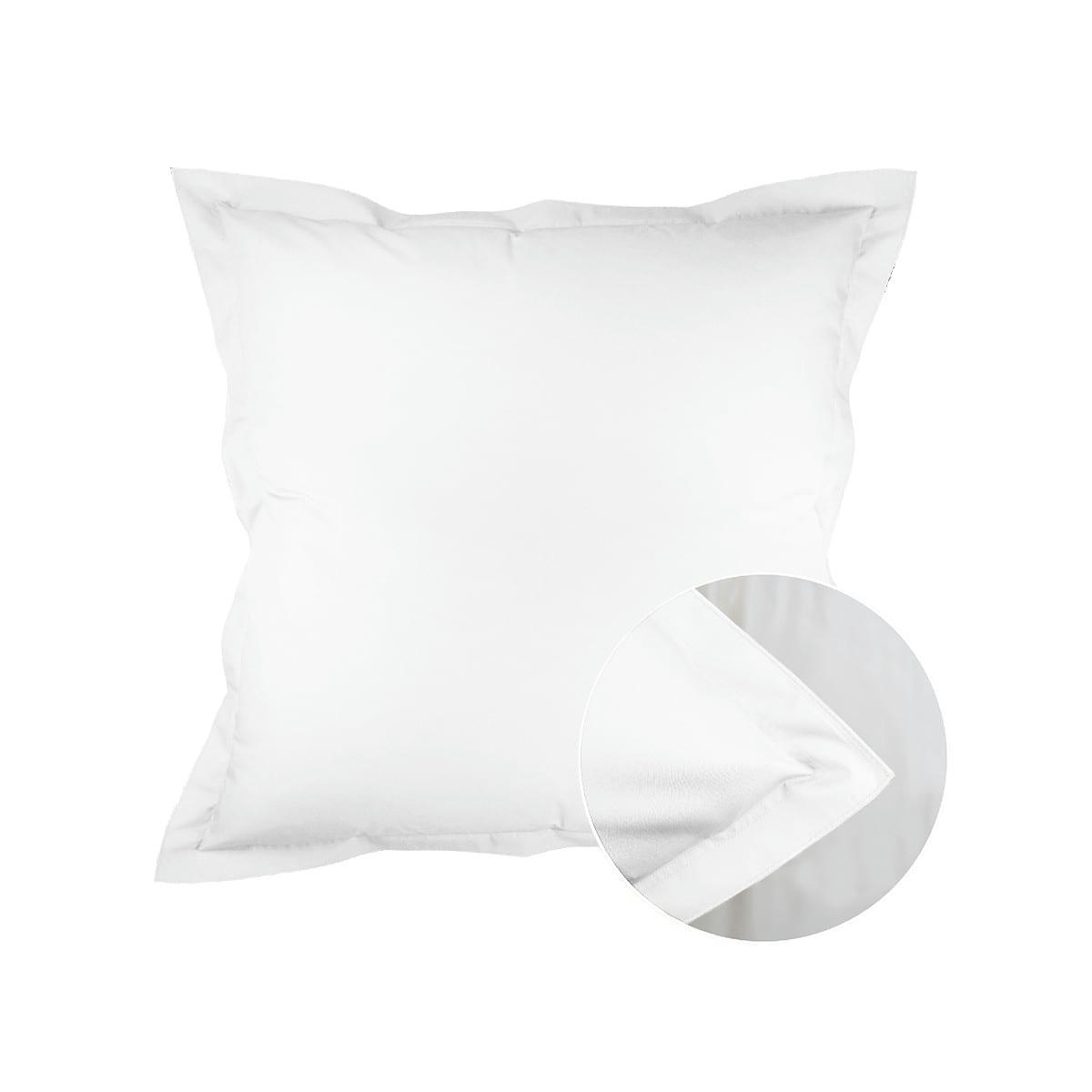 OLANA BLANC - Taie d'oreiller  percale de coton 90 fils/cm² blanc 40x40