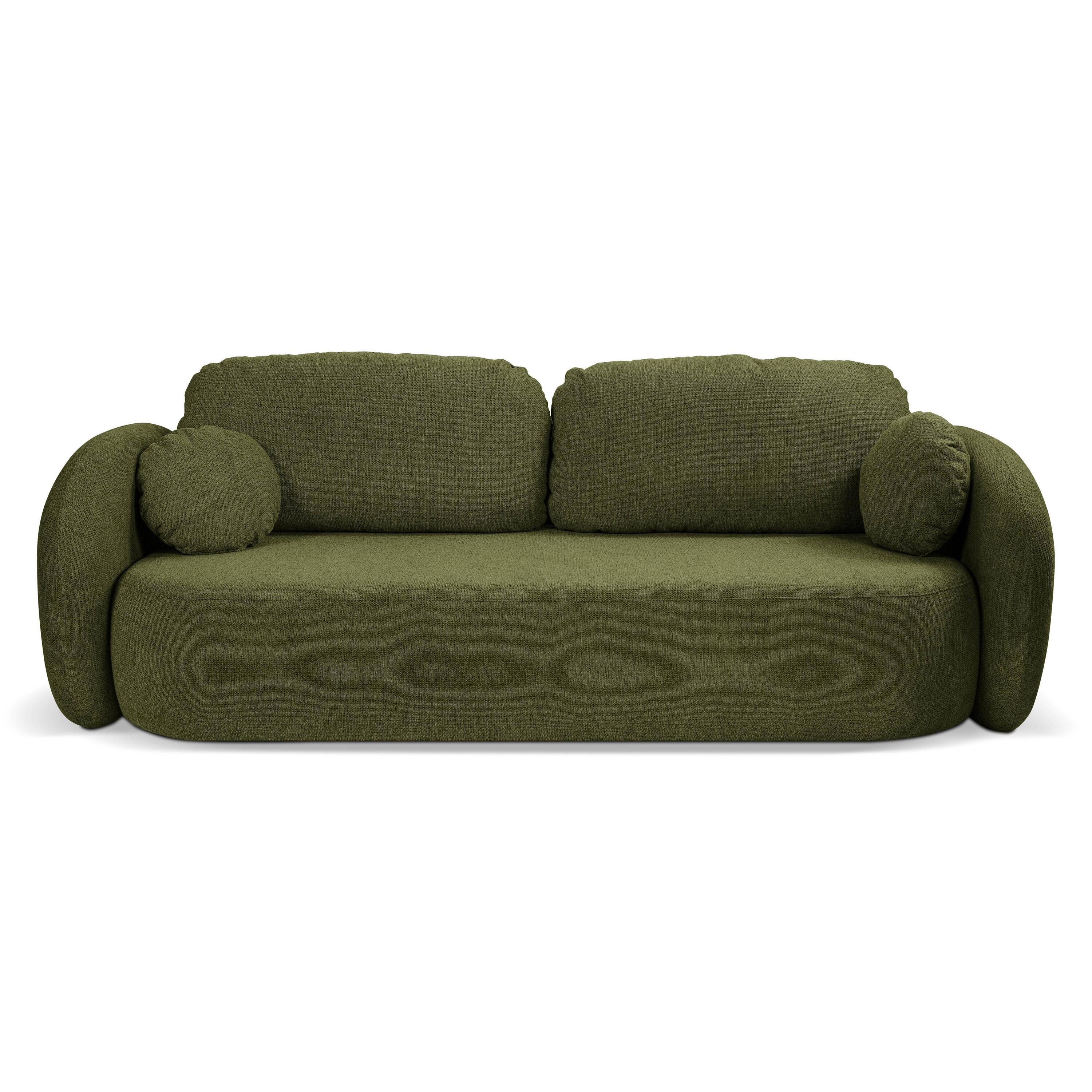 by fonQ Orin 3-zitsbank met Slaapfunctie - Chenille - Groen