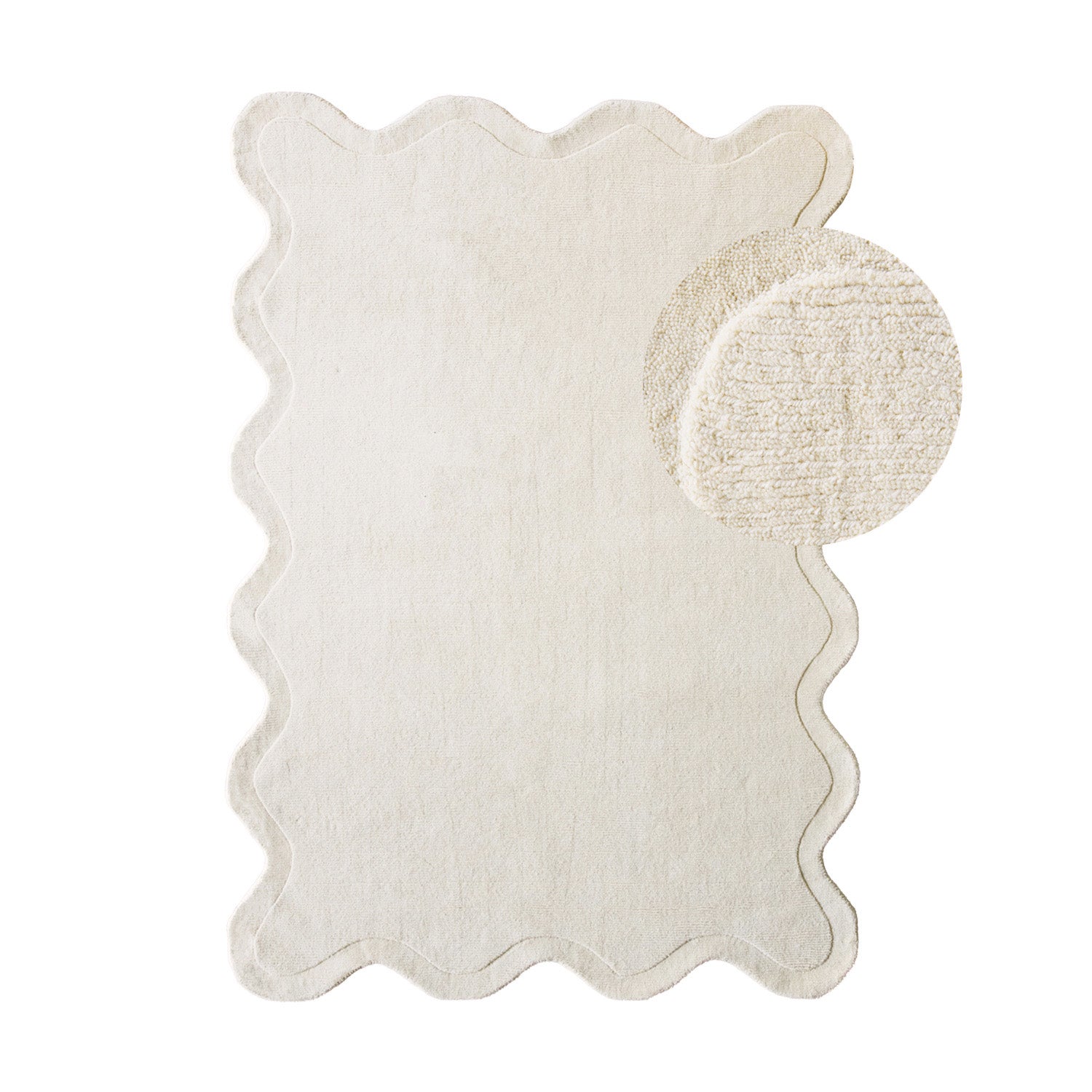 by fonQ Scallop Vloerkleed 160 x 230 cm - Crème