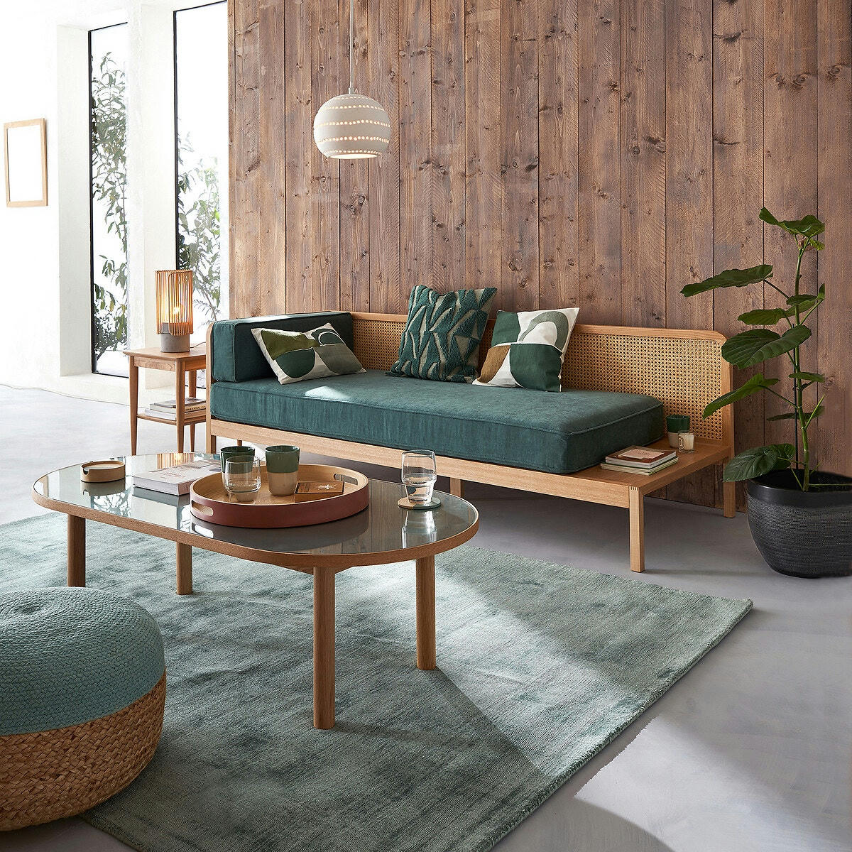 Pouf bicolore jute POPAYAN