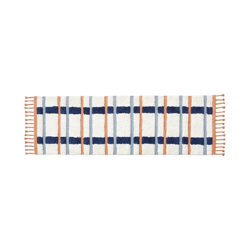 Carter French Blue and Earth Bath Runner