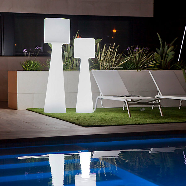 Lampadaire LED intégré Grace Ø37,5 x H.140 cm blanc New Garden