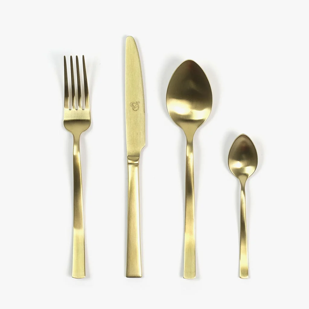 Faqueiro de 36 Peças Dourado HOTEL