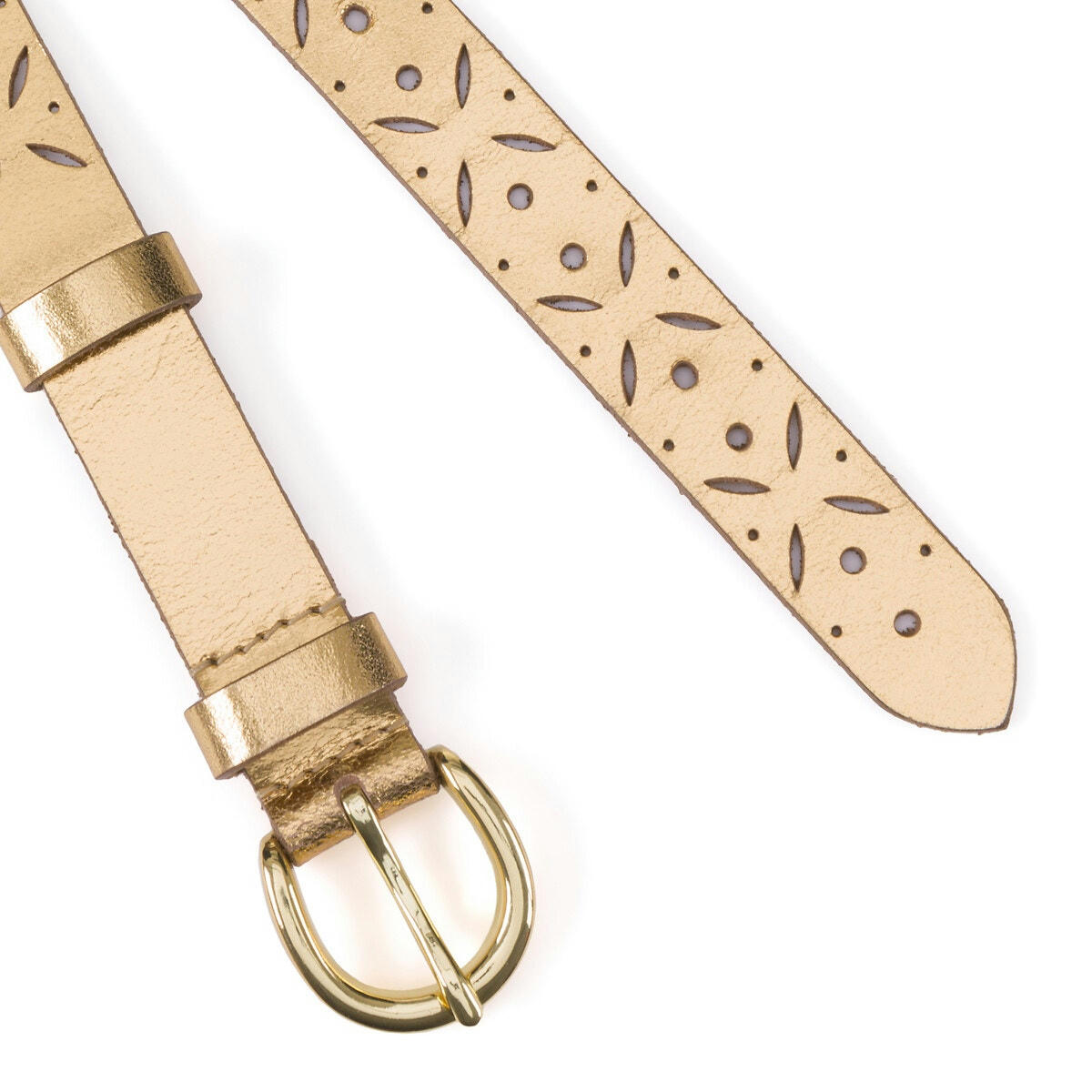 Ceinture en cuir perforé