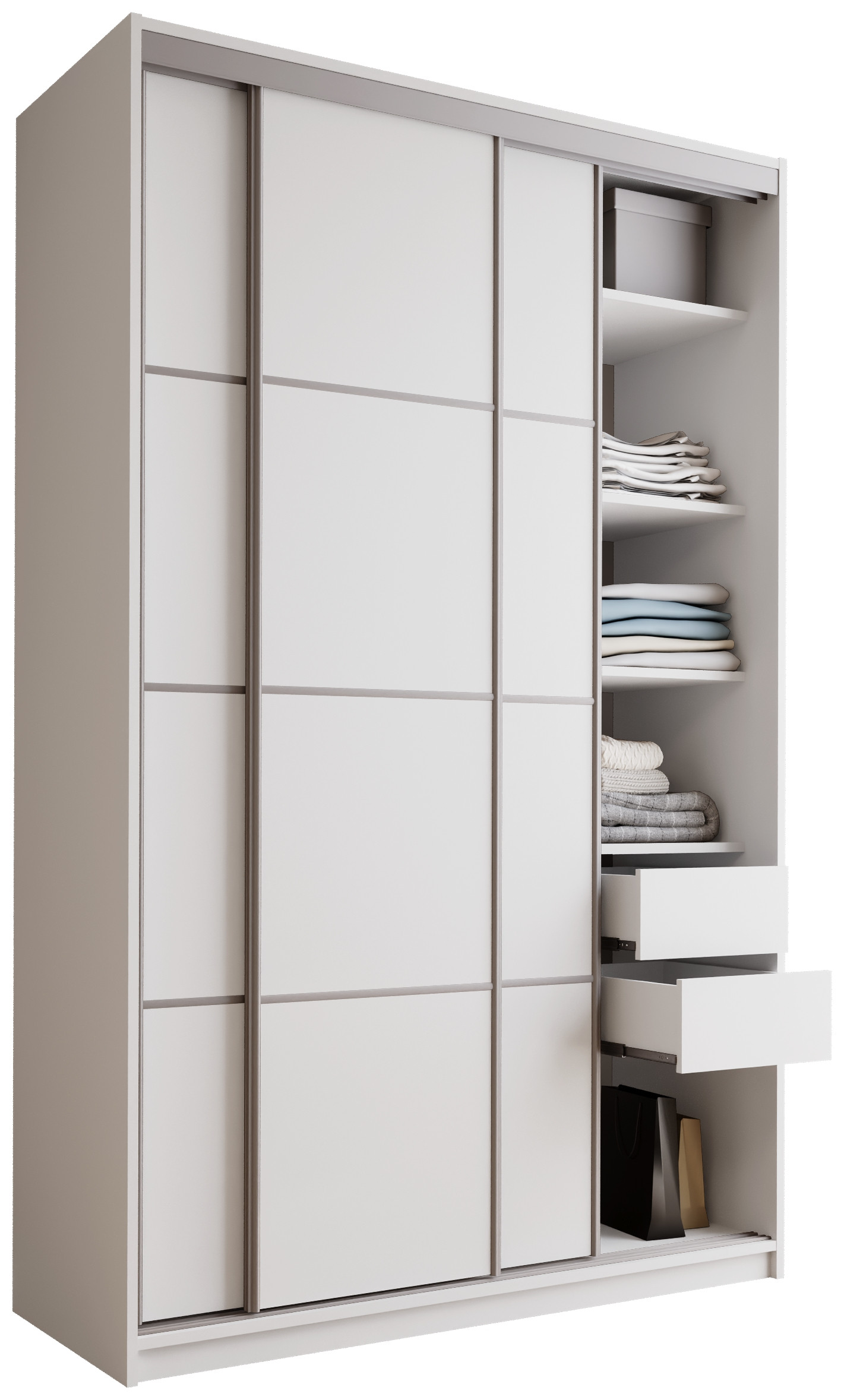 Biała szafa przesuwna 150 cm TOP MAX