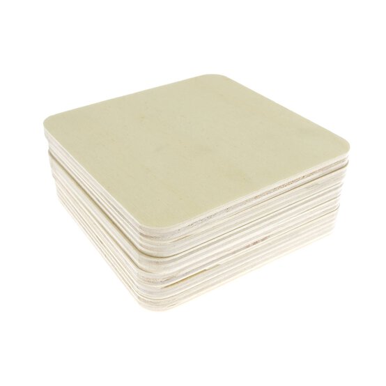 Square Wooden Coasters 6 Pack