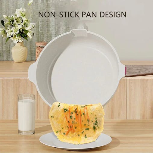 NNEOBA 26cm Non-Stick Natural Medical Stone Frying Pan White