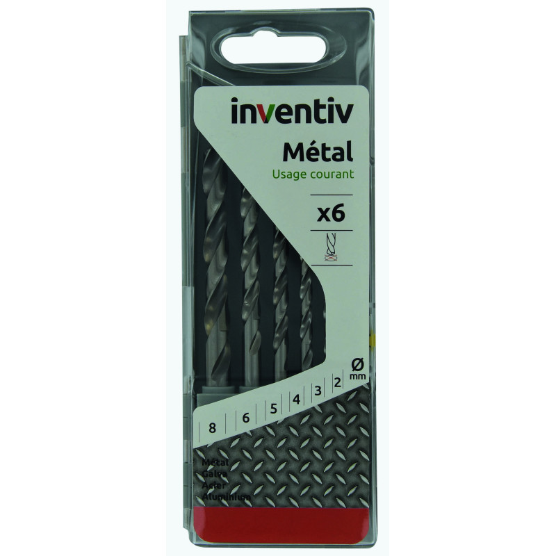 Set de foret pour métal Ø 2 - 8 mm 6 pièces INVENTIV