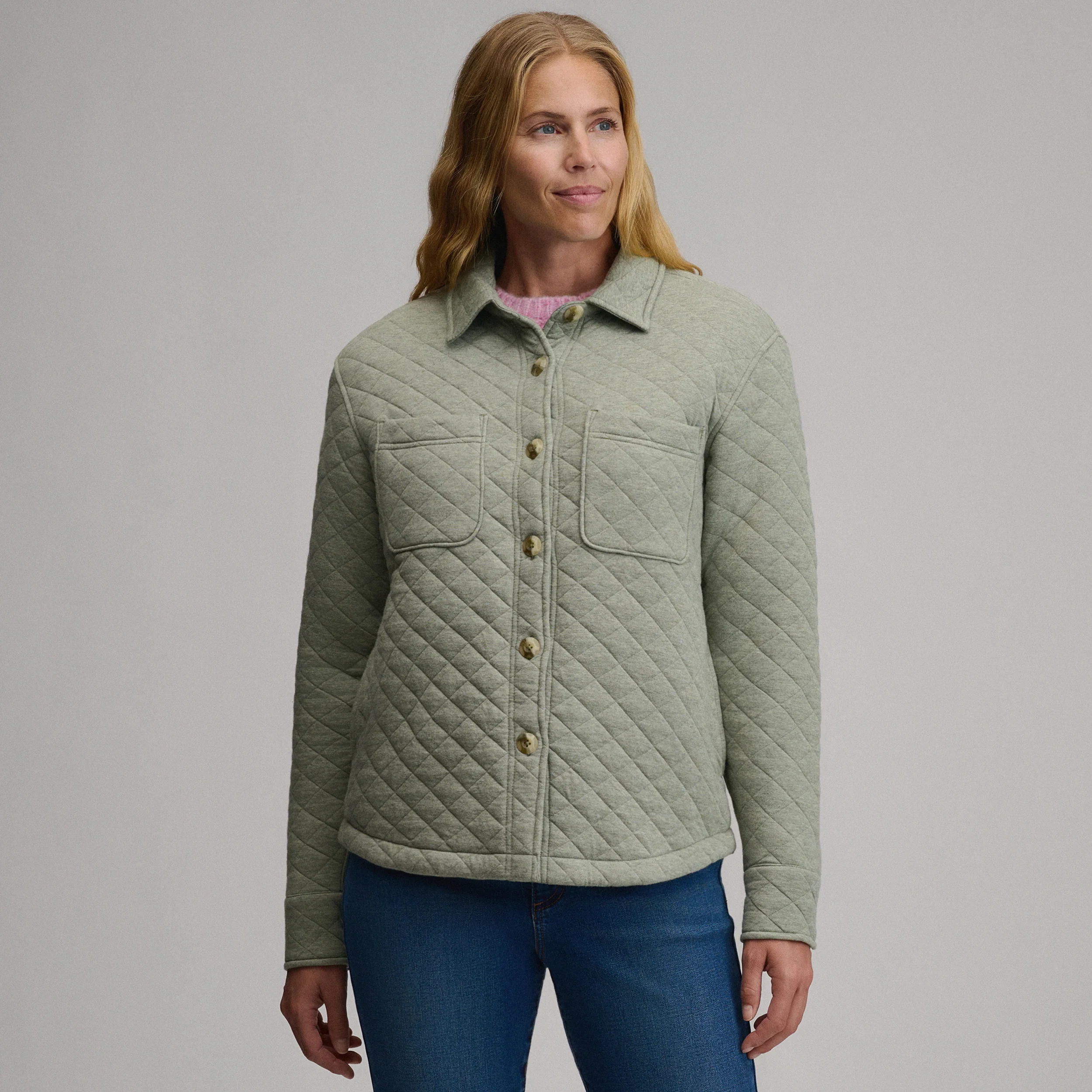 Women's Quilted Shirt Jacket