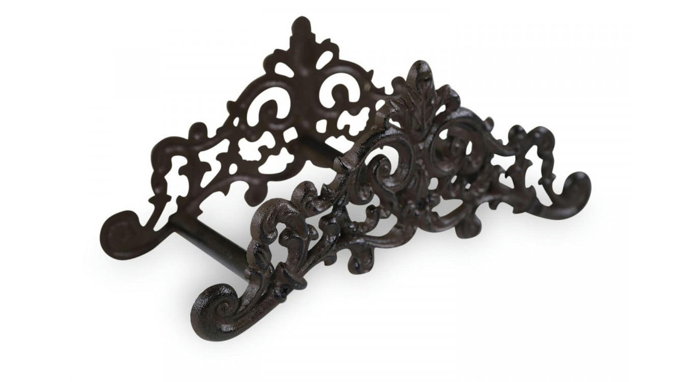 - Support Tuyau Arrosage Fonte Marron 34.5x14.5x15cm