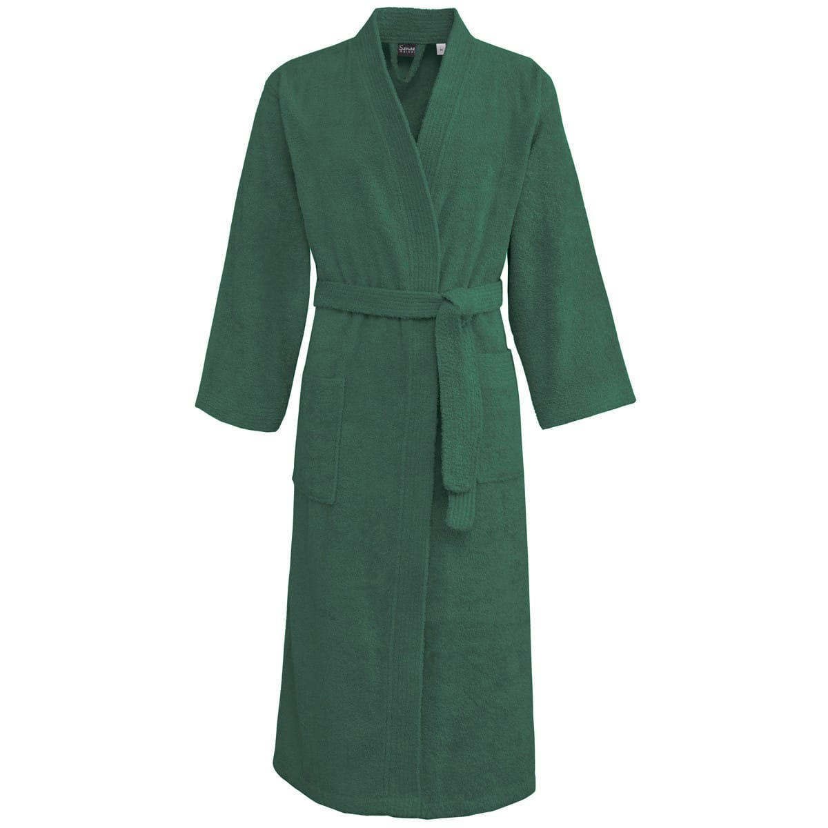 LUXURY - Peignoir col kimono en coton  Eucalyptus XL