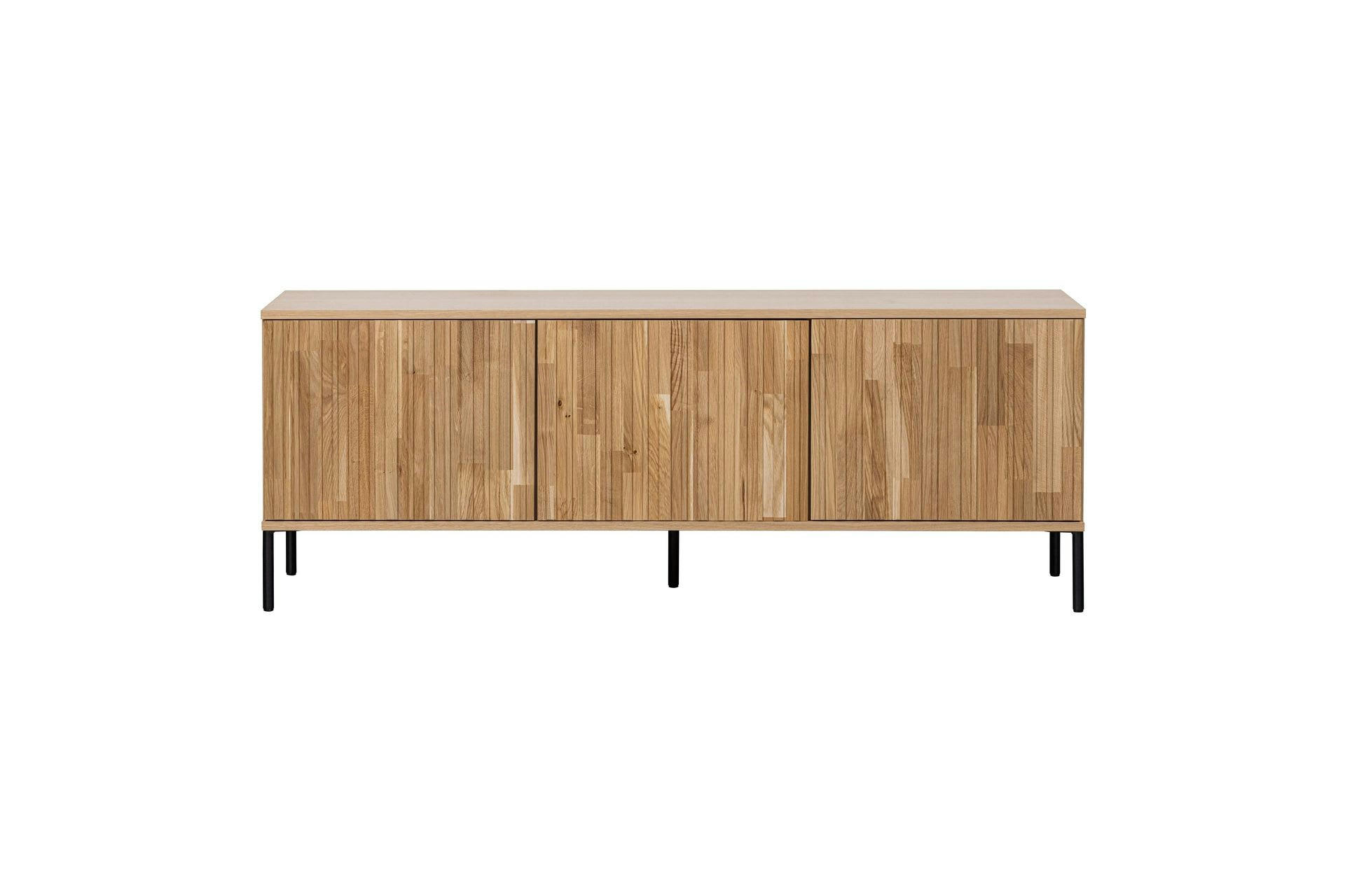 NEW - Grand meuble tv en bois de chêne beige