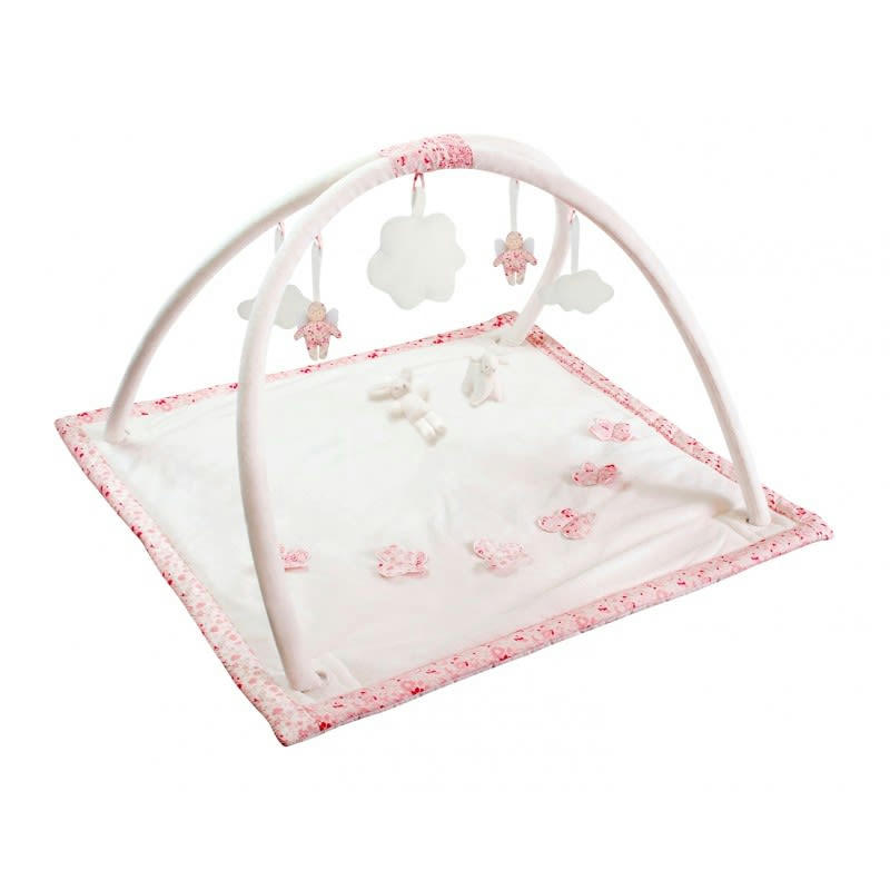 - Tapis d'éveil musical avec arches liberty rose (90 cm)