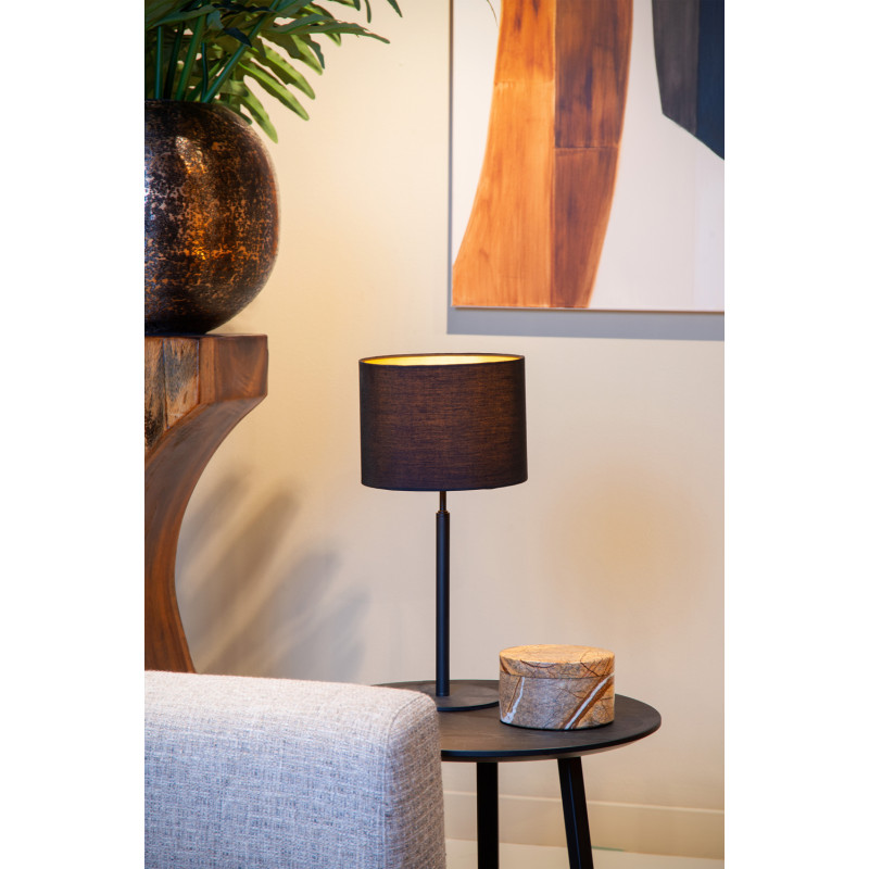 Lampe de tabale Maya noire E27 40 W LUCIDE