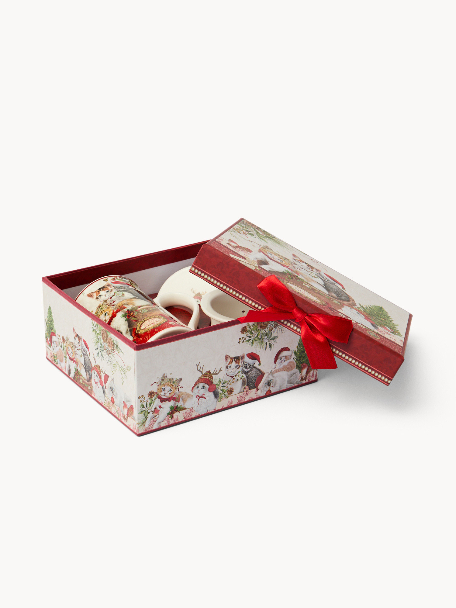 Tisaniera in new bone china gattini vintage