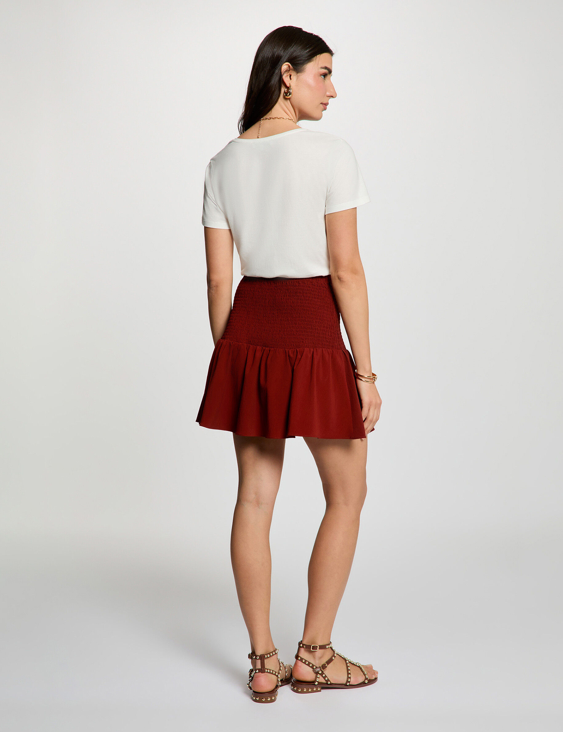 V-Neck Short-Sleeve T-Shirt White Women