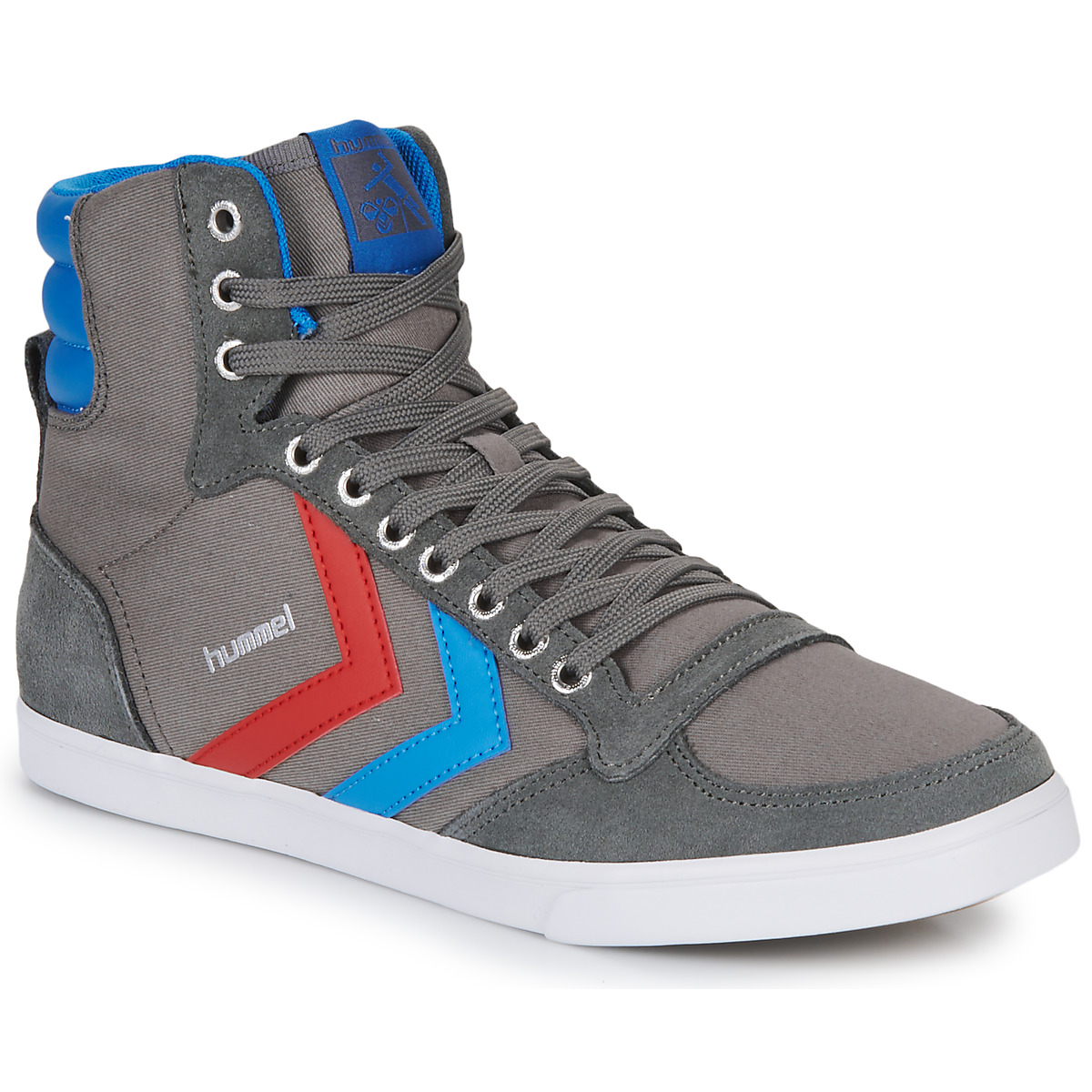 hummel - SLIMMER STADIL HIGH - Grey / Blue / Red
