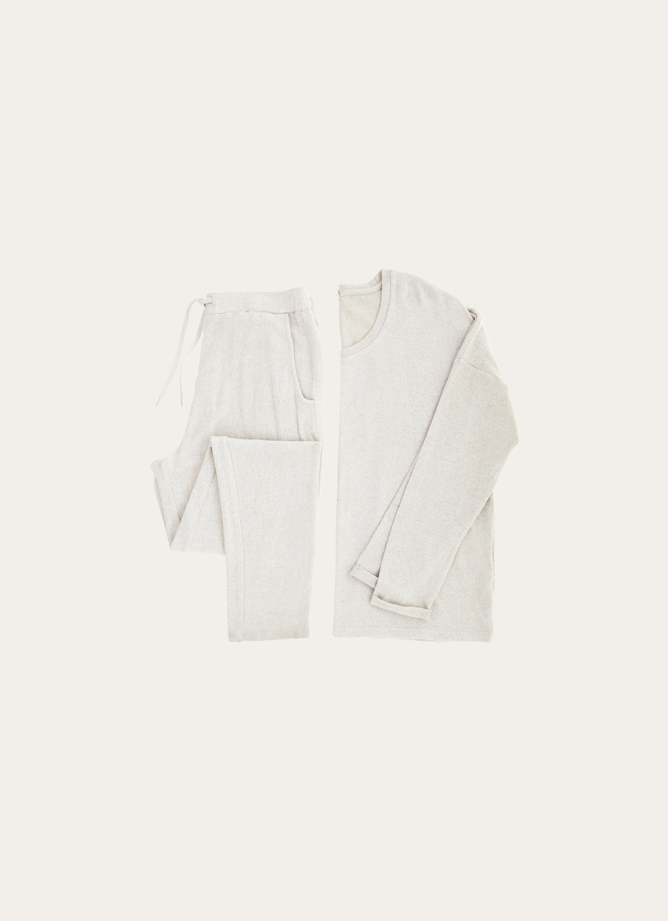 PULL à MANCHES LONGUES ECRU CHINE